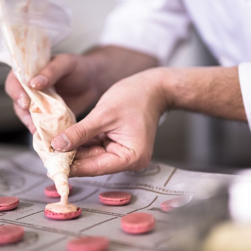 Backpapier für Macarons