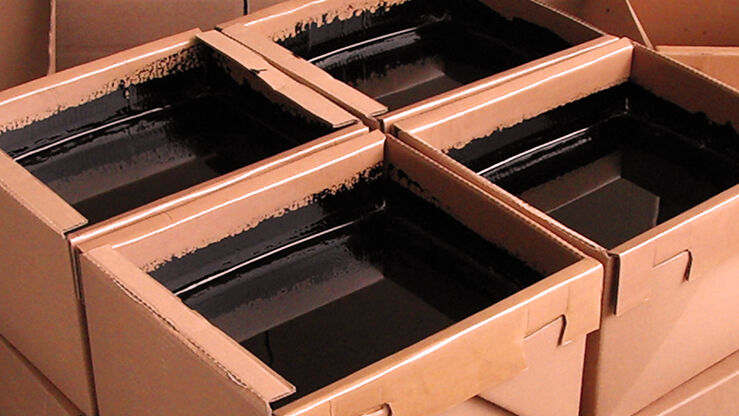 BRANOperl Bitumenbox BRANOperl Bitumenbox avec bitume moulé : une solution de transport sûre et étanche