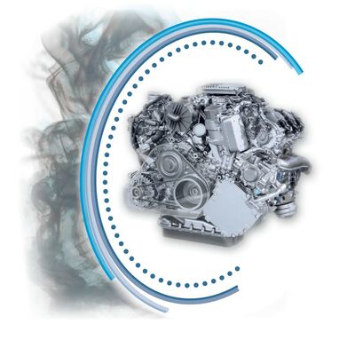 Figure multifunctional foil around engine block