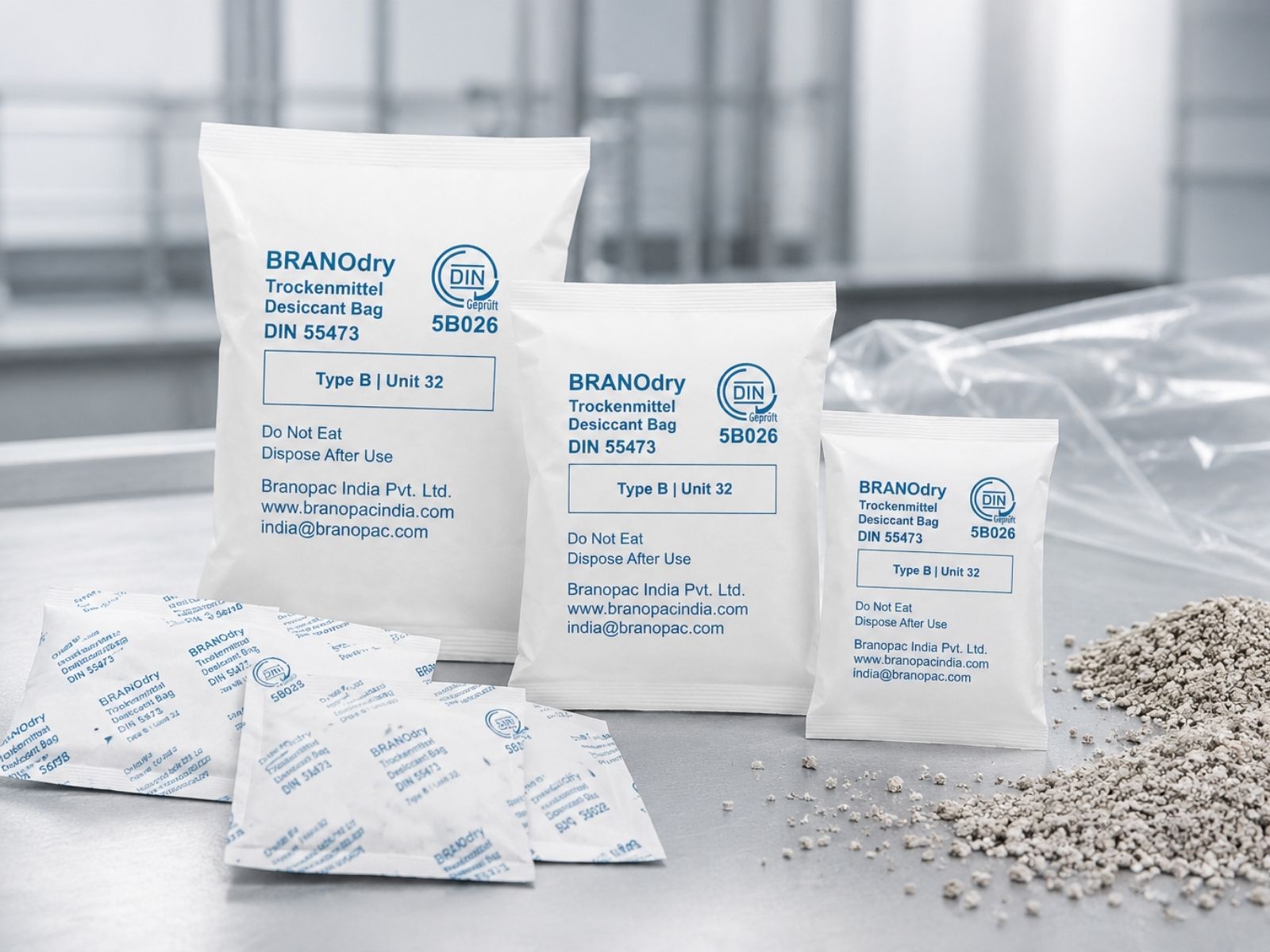 Gros plan sachet non-tissé BRANOdry